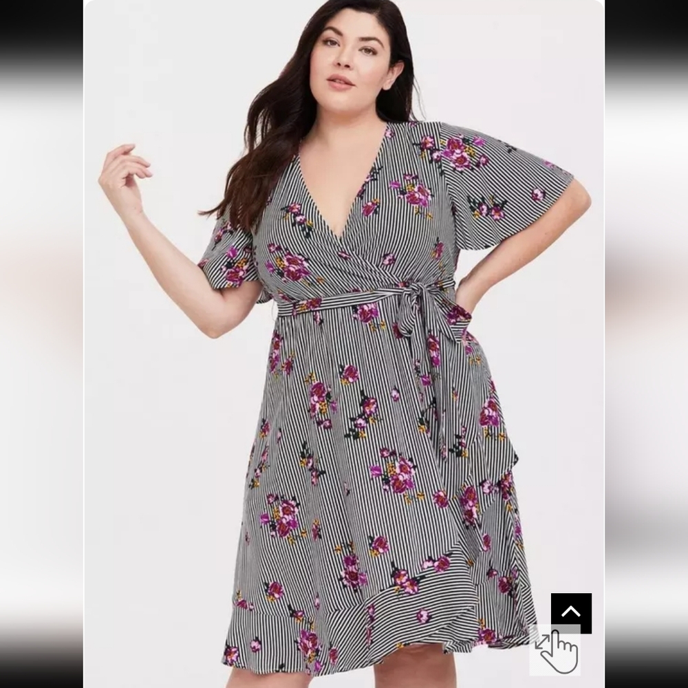 Mini Challis Wrap Dress